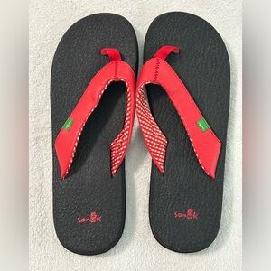 Sanunk Women’s Yoga Mat Bright Red  Sandals - Size 9